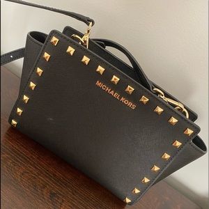 Michael Kors Black Studded Crossbody